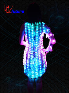 2022 elegante e programmabile t-Shirt a Led abito da ballo Discoball Costume Sexy per adulti <span class=keywords><strong>Dj</strong></span> Dance abbigliamento - Product Image 2