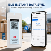 Etiqueta de Temperatura Inalámbrica BLE para Cadena de Frío Médica, Material ABS Impermeable IP67, Compatible con OEM/ODM, con Almacenamiento de Datos de 100K