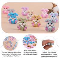 Attache-sucette personnalisée pour bébé, nouvelle collection, conte de fées étoilé, multicolore, accessoires de bijoux, perles de dentition, forme de dessin animé, perles en silicone