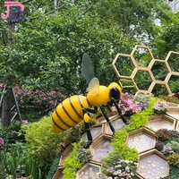Grande statue d'abeille en fibre de verre pour l'extérieur, sculpture artisanale en résine pour décorations de jardin en promotion