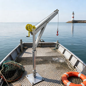 מנוף מיני מסתובב 360 מעלות לעבודה בשטח, 400-800 ק\"ג, סגסוגת אלומיניום, בעל תקן CE, גובה הרמה 2.3 מטר, גודל קטן - Product Image 2