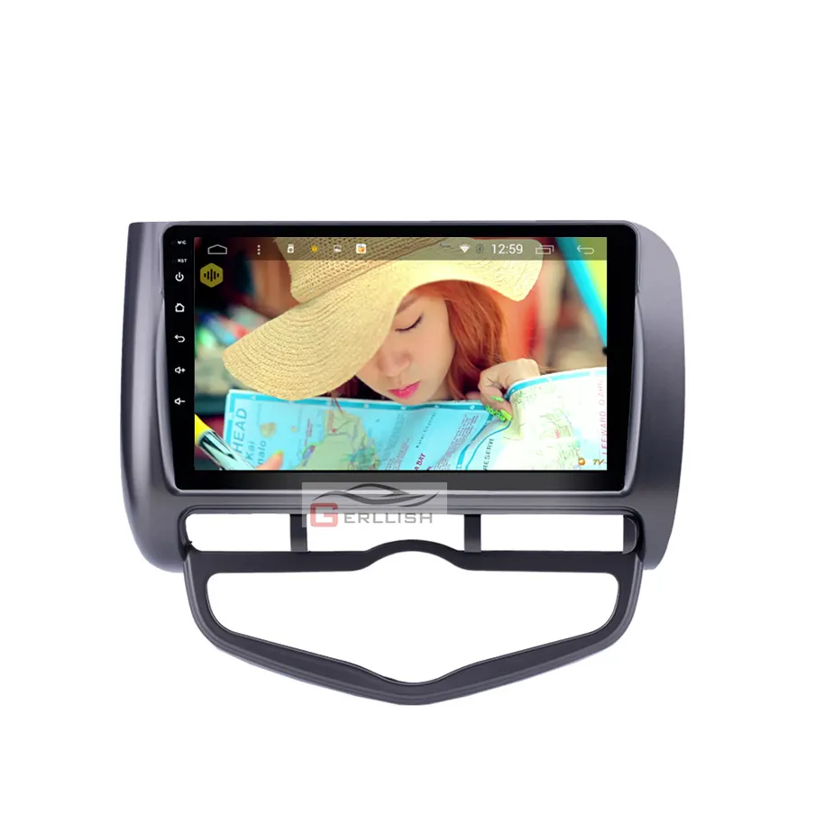 Android car radio dvd player for Honda City Jazz Fit 2002-2008 right hand driving gps navigation built-in playstore
