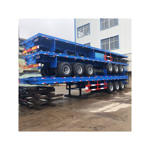 Semirremolque de plataforma baja de 3/4 ejes, 40 pies, 80 toneladas, con cuello de ganso, para contenedores, en venta - Product Image 6