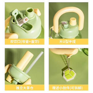 Honglixin Creative Dual-Drink Plastic Water Bottle 500Ml Bpa Free For Children School Use - Product Image 4