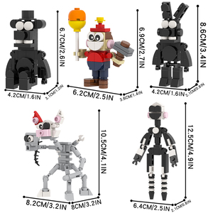 Moc1455 276PCS FNAF phổ biến Thời gian chơi Nửa Đêm gấu Bộ 3 mô hình mini DIY juguetes giáo dục Anime trẻ em Đồ chơi - Product Image 2