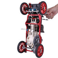 Modèle de voiture classique vintage TECHING DM227 RC en métal à assembler soi-même, kit de modèle d'éducation scientifique mécanique