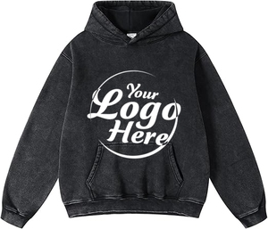 Sudadera con capucha de lavado ácido con impresión Digital personalizada de 420gsm, sudaderas de moda para hombre de gran tamaño súper suave, 100% algodón para invierno - Product Image 1