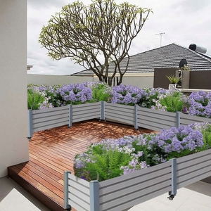Fioriera Mobile in Lega di Alluminio con Ruote per <span class=keywords><strong>Balcone</strong></span>, Patio, Giardino e Decorazione Paesaggistica - Product Image 5