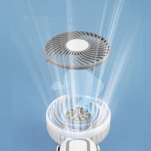 Ventilateur électrique portable USB rechargeable en plastique, à suspendre au cou, petit, à main, avec cordon, à vitesse unique, pour usage extérieur - Product Image 4