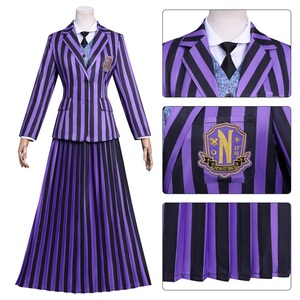 Costume de cosplay de <span class=keywords><strong>la</strong></span> saison 2 de Hot Wednesday, jeu de rôle d'Halloween, drame américain, personnage principal de <span class=keywords><strong>la</strong></span> <span class=keywords><strong>famille</strong></span> <span class=keywords><strong>Addams</strong></span>, Echo, ensemble violet pour <span class=keywords><strong>la</strong></span> télévision/le cinéma - Product Image 1