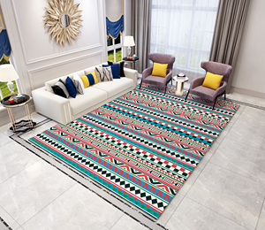 Hiện đại Khả năng chịu nước polyester phẳng dệt chống trượt 3D mặt đất bảo vệ thảm <span class=keywords><strong>4x8</strong></span> hành lang Boho Dã Ngoại thảm - Product Image 2