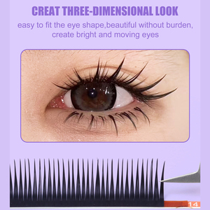 Extensiones de Pestañas Premade en Volumen 5D <span class=keywords><strong>Flora</strong></span> con Puntas Efecto Mojado - Product Image 6