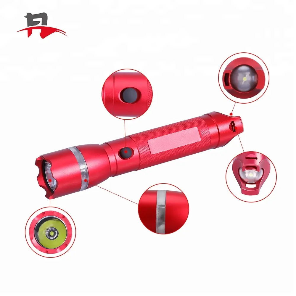 High Light Outdoor Camping Hiking Hunting Portable LED Flashlight With Battery