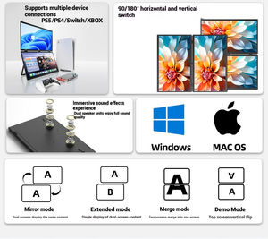 El más nuevo FHD 18,5 pulgadas IPS LED OLED Monitor de computadora dual portátil USB-C/HDMI para computadora portátil/PC/<span class=keywords><strong>Mac</strong></span> Gaming <span class=keywords><strong>Office</strong></span> Pantalla extendida - Product Image 4