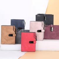 Baellerry Dompet Pendek Wanita, Dompet Kulit Pengait Modern Banyak Slot Kartu Pu Kustom untuk Perempuan