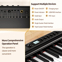 X88E TERENCE 88 Key Piano for Beginners with Weighted Keys Professional Sound Source for Music School Training