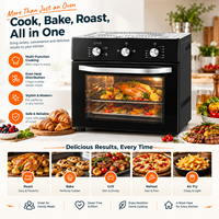 Four électrique encastrable multifonction pour la cuisson, la rôtissure, la grillade et la friture à l'air, cuisson facile pour les repas en famille