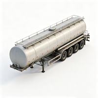 Semi-remorque de transport de carburant liquide à usage intensif, semi-remorque citerne à huile de grande capacité