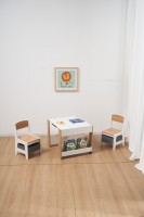 Ensemble de chaises multifonctionnelles pour enfants Table de jeu avec rangement