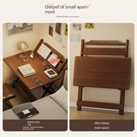 Table en bois pliable polyvalente pour la maison Salle d'étude pour enfants Bureau d'ordinateur réglable en hauteur pour étudiants