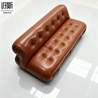 Canapé inclinable intégré Lazy-Style en bouclette, entièrement enveloppé, en forme de L, avec rembourrage en éponge et capitonnage en peluche haute résilience, idéal pour les espaces Wabi-Sabi