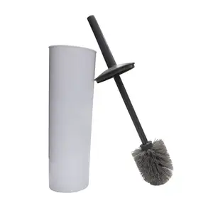 Summit Anti Bactéries Commercial Brosse de Toilette et Support Set avec Long Manche pour Toilette Salle de Bain Ménage Nettoyage en Profondeur