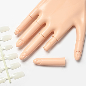 Main d'entraînement en silicone pour la pratique des ongles avec support, manipulateur détachable, modèle de main artificielle flexible pour usage en salon de manucure - Product Image 5