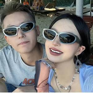 Lunettes de soleil steampunk, monture en résine noire, verres PC, protection UV380, style unisexe 9417 - Product Image 5