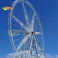 Grande Roue de Ferris de 128 m pour l'extérieur, équipement de manèges de parc d'attractions pour les attractions touristiques et sites panoramiques