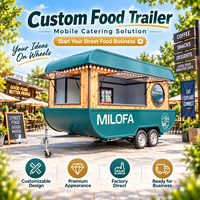 Remorque alimentaire mobile de qualité restaurant, entièrement équipée, style conteneur préfabriqué pour sandwichs, tacos, café et services de traiteur