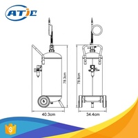 Machine de sablage à sec Sandblaster, capacité de 40 lb de poudre de soude