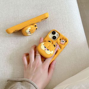 Custodia per Telefono in Silicone Morbido 3D con Simpatico Cartone Animato e Supporto Intelligente Giallo Garfield per <span class=keywords><strong>iPhone</strong></span> 16/15/14/13/12/<span class=keywords><strong>11</strong></span> <span class=keywords><strong>Pro</strong></span> Max - Product Image 6