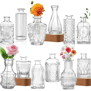 DESITA ev dekorasyon toptan lüks masa vazolar üflemeli düğün çiçek kristal cam vazolar Centerpieces için