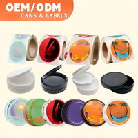 Boîte à bonbons ronde en plastique personnalisée avec couvercle à clapet, boîte de rangement portable pour bonbons à la menthe, emballage en PP de qualité alimentaire, fournisseur OEM
