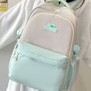 XILIMIAO Student <b>Backpack</b> 15 Inches Color Blocking <b>Large</b> Capacity <b>School</b> Education Unisex - Product Image 3