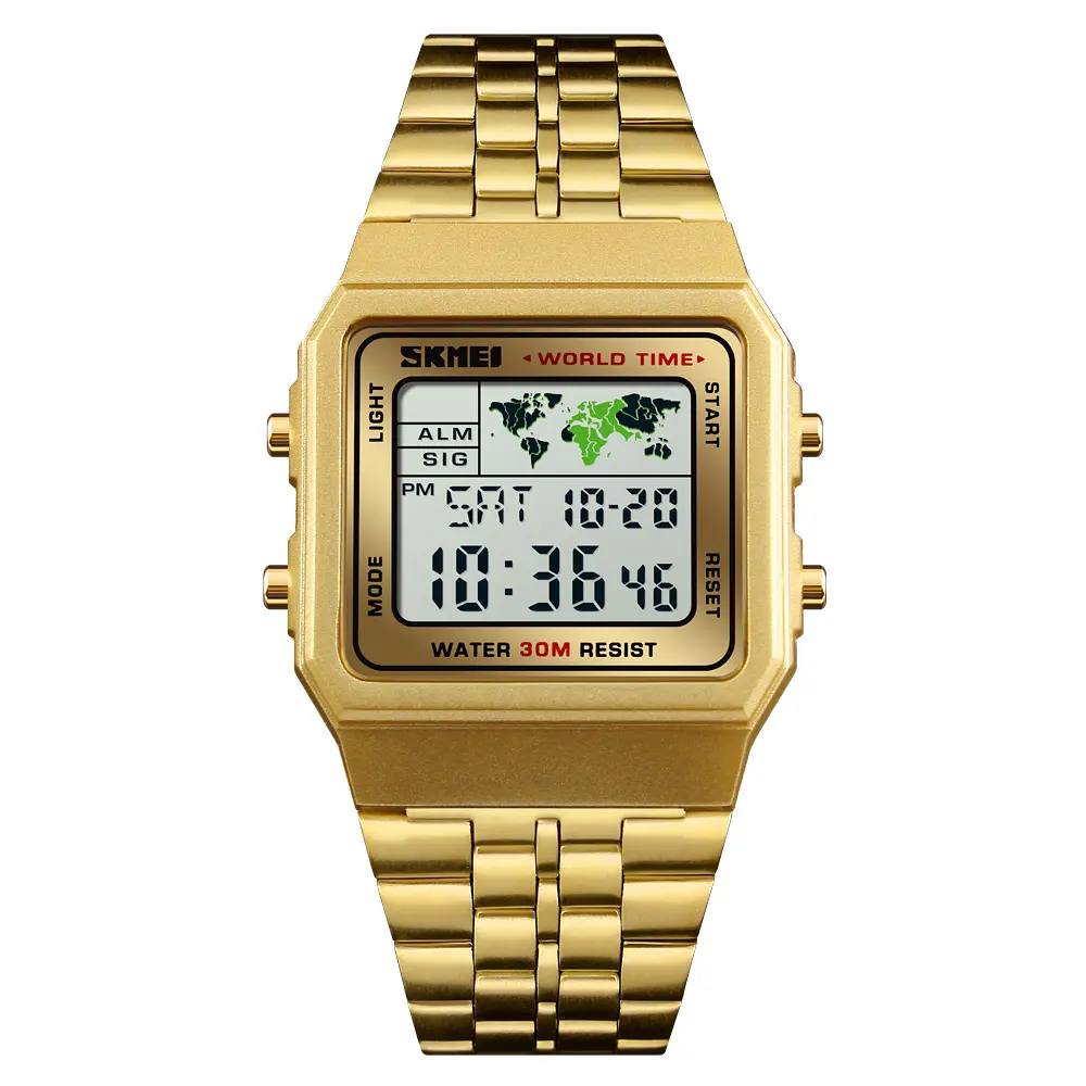 Skmei中国卸売1338ホット販売時計男性特別デザイン地図デジタルスポーツ時計