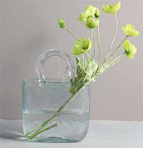 Florero de vidrio para decoración del hogar, texturizados bolsa personalizada de brotes, Vintage Ins, cerámica, conjunto moderno, nórdico, China - Product Image 5