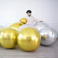 Personnalisé 4D Sphère Feuille Géant Grand Ballon 70 Pouces En Aluminium Métallique Globos Feuille Ballon Rond pour La Décoration De Fête
