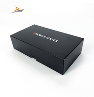 Boîte d'expédition de téléphone portable personnalisée, boîte noire de luxe pour l'emballage de produits électroniques avec éponge EPE