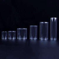 Boîte en plastique cylindrique transparente en PVC certifiée GRS Emballage en plastique de couleur avec impression UV logo personnalisé