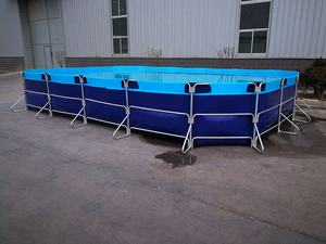 Bassin de pisciculture mobile en PVC <span class=keywords><strong>pour</strong></span> biofloc, fabriqué en Chine, portable, extérieur, avec toile en PVC portable - Product Image 4