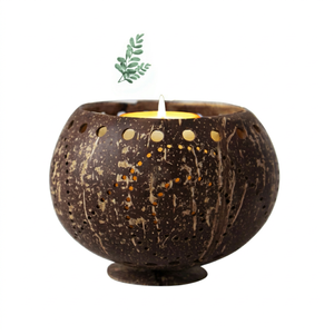 Hot Trending 2026 Natural Handicraft Coconut Shell <b>Candle</b> Holder Coconut Tea Light Holder With High Quality and Good Price - Product Image 1
