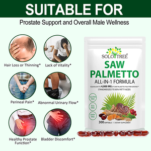 Солотри, частная марка, 4000 мг, добавка экстракта пальметто, натуральные капсулы Пальметто для мужчин, поддержка здоровья простаты - Product Image 4