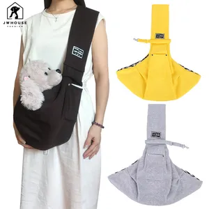 Dog Puppy Bag Pet Carrier Hand Free Sling Padded Strap Tote Bag Portable Breathable Messenger Bag Front Pocket Carrier Dogs Cats