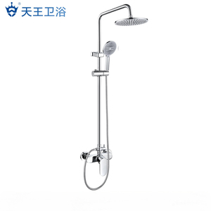 Set Pancuran kamar mandi multifungsi, keran air panas dingin Mixer keramik kuningan lembut berdiri poles krom pijat Dinding - Product Image 2