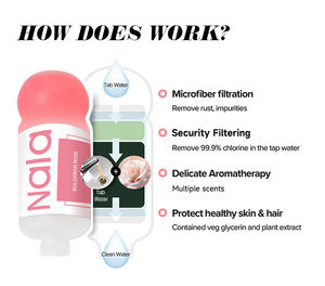 K pommeau de douche parfumé filtre cinq parfums apaisants filtre à eau de douche adoucisseur d'eau accessoires de salle de bain améliorer les cheveux/la peau - Product Image 3