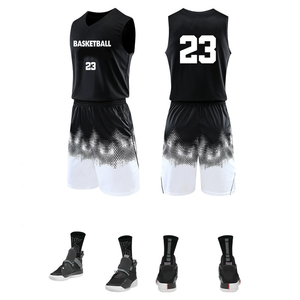 Maillot de basketball personnalisé imprimé en gros, séchage rapide, 100 % polyester respirant, avec nom et numéro personnalisables - Product Image 4