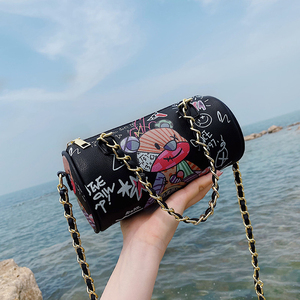 <span class=keywords><strong>Anime</strong></span> moda grafite saco bonito urso cartoon menina ombro saco handheld crossbody cadeia cilindro saco - Product Image 5