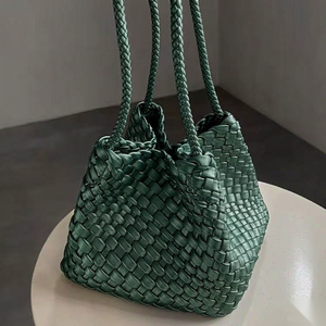 Vintage <b>Lady</b> Fashion PU <b>Leather</b> Open Portable Tote <b>Bag</b> for Daily Life & Shopping Use - Product Image 4