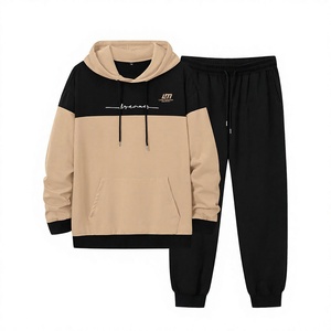 Conjunto Deportivo Unisex de Color Sólido con Capucha, Transpirable, de Manga Larga, Corte Regular, Sudadera de Algodón para Invierno y Pantalones con Cordón - Product Image 1